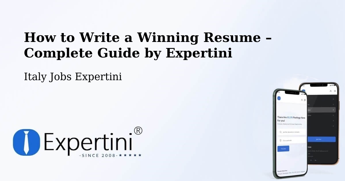 Resume Writing Guide for Job Seekers – Moncalieri - Moncalieri, Italy Jobs Expertini